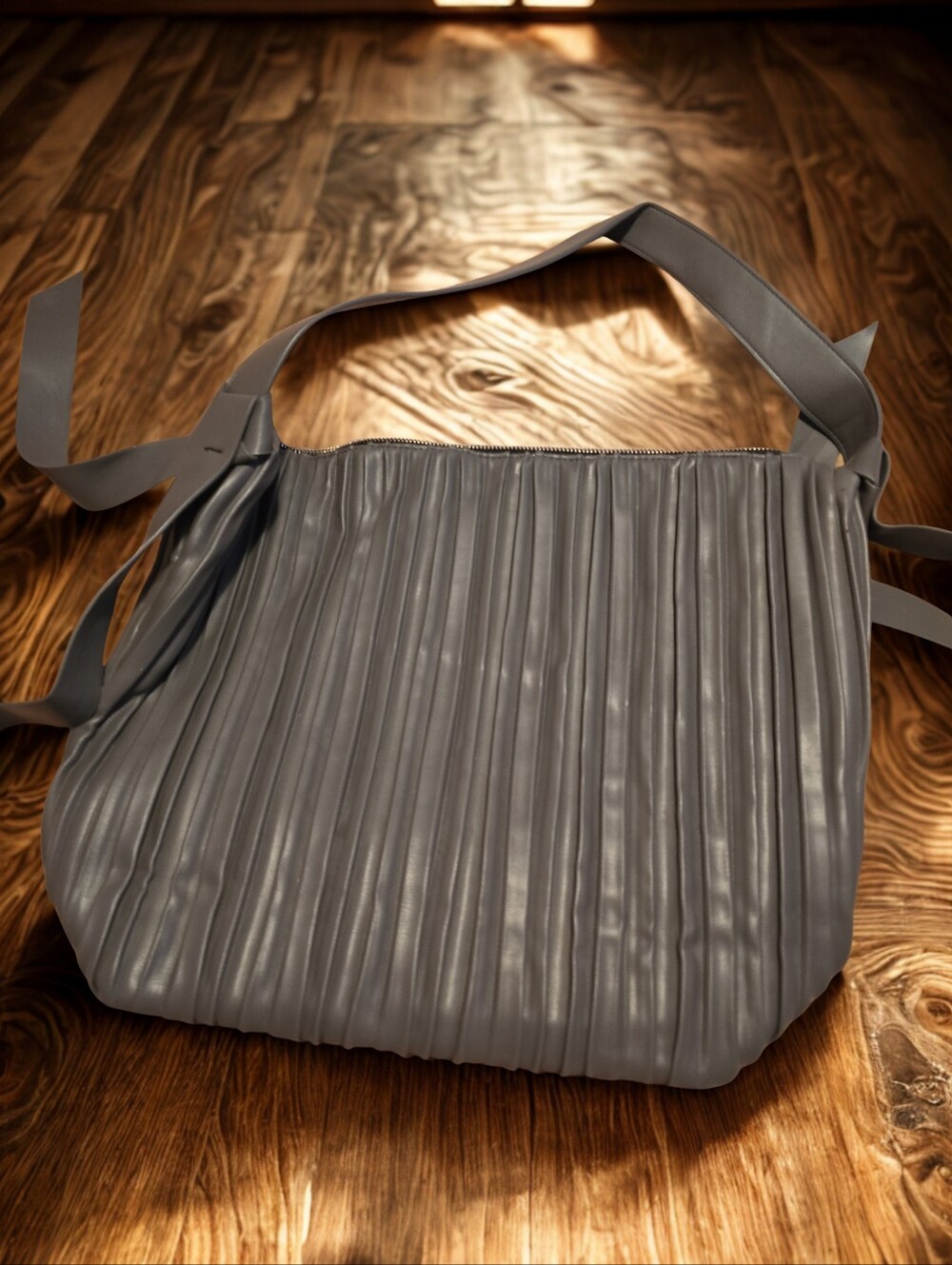 Paparazzi Pleated Shoulder Bag – Gray